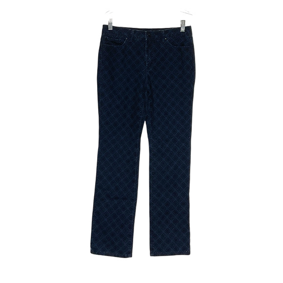 Charter Club Blue Embroidered Straight Pants - Picture 1 of 4